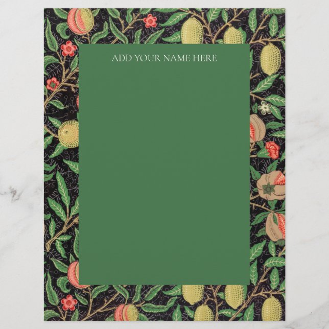 BREVHUVUD: WILLIAM MORRIS : "POMEGRANATES" BREVHUVUD (Framsida)