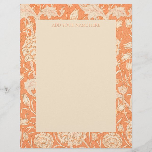 BREVHUVUD: WILLIAM MORRIS : "VILD TULIP" BREVHUVUD (Framsida)