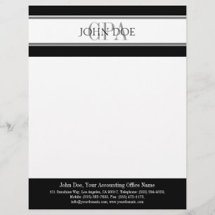 Brevhuvudet för revisorn CPA matchar BusinessCard Brevhuvud