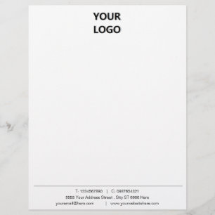 Brevhuvudmall med logotyp och QR-kod Brevhuvud