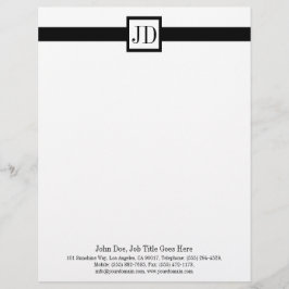 BrevhuvudMonogram som matchar visitkorten Brevhuvud