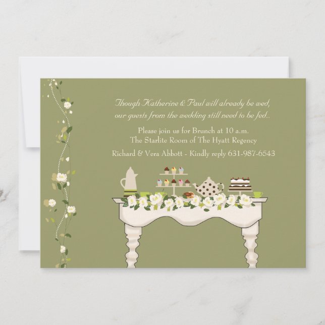 Brevinbjudan efter Bröllop (Plocka Färg) Inbjudningar (Framsida)