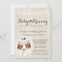 Brevkaffe eller Gender av tea-baby, Party Inv