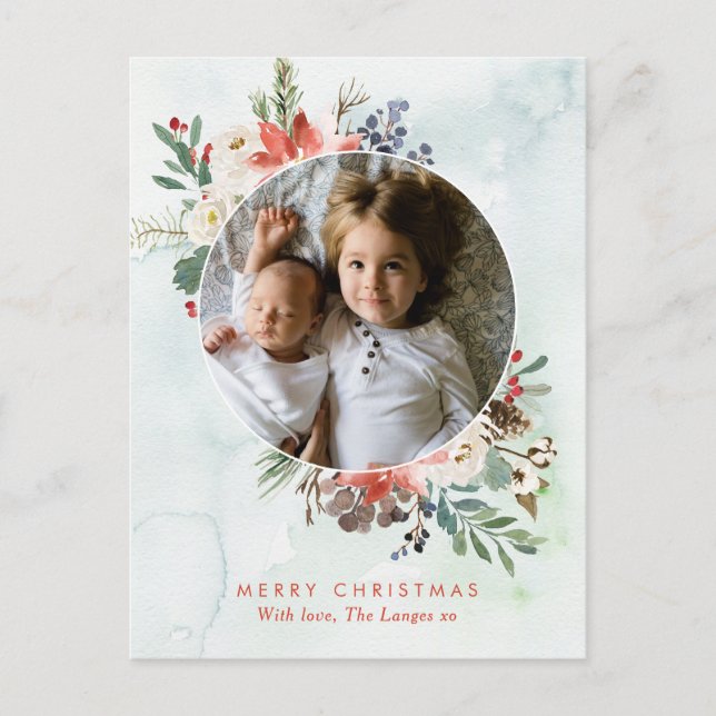 Brevkort - delikat blommigt - andedräkt helg vykort (Framsida)