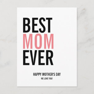 Brevkort för bästa Mamma någonsin Mors dag Vykort