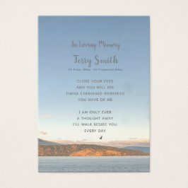 Brevkort för begravning/minnesminnesminnesminnesbö visitkort