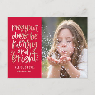 Brevkort för Bright Days EDITABLE FÄRG Helgdag Helg Vykort