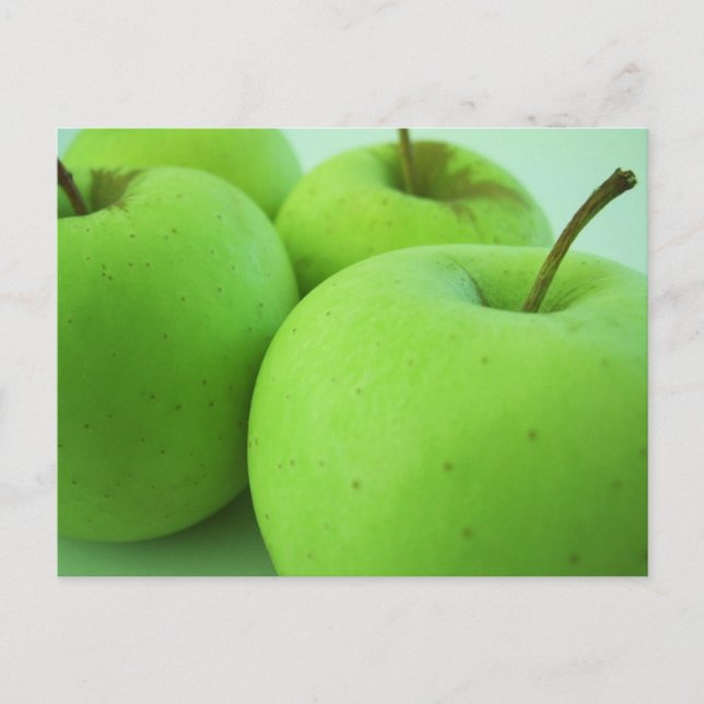 Brevkort för Bright Grönt Apples Vykort (Framsida)