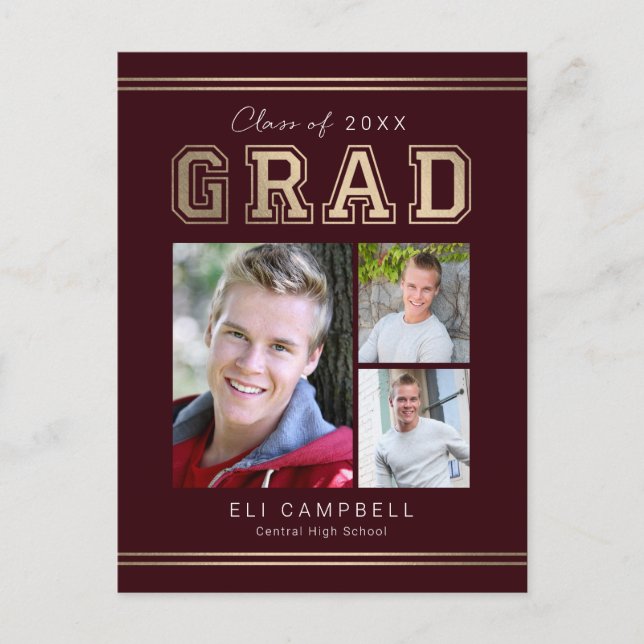 Brevkort för Bright Varsity Studenten Vykort (Framsida)