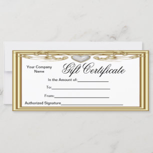 Brevkort för Business Gift-certifikat, rackkort