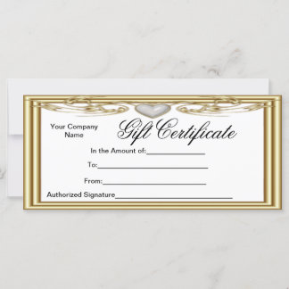 Brevkort för Business Gift-certifikat, rackkort
