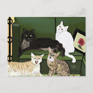 Brevkort för de fyra lilla bergsbergen Lejon Vykort