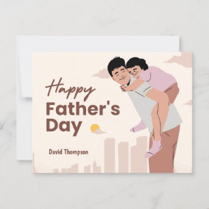 Brevkort för far-dagen - Loving Pappa Moment Vykort