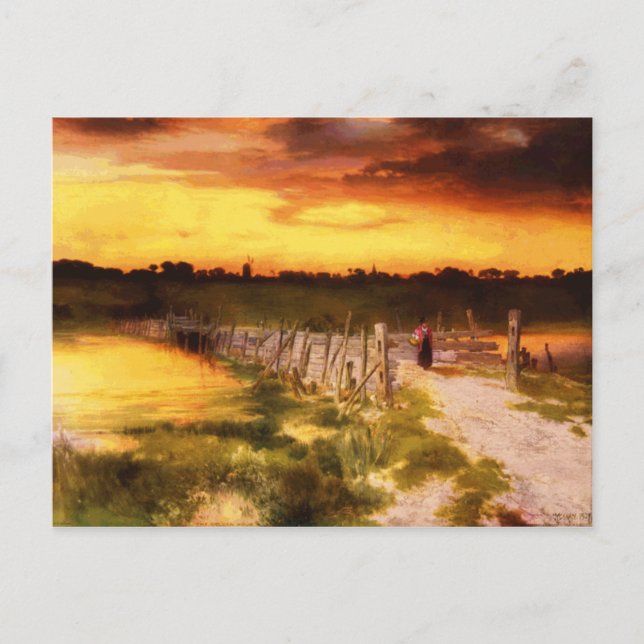 Brevkort för gyllene timmar vykort (Framsida)