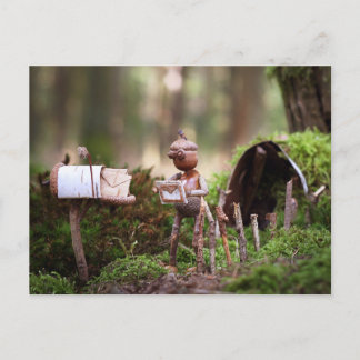 Brevkort för hörnlöv - vykort för postkorsning