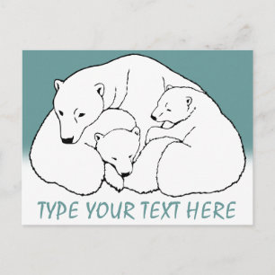 Brevkort för polar Beredet Family Art-vykort Vykort