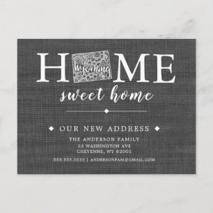 Brevkort för WYOMState Flytta Meddelande Vykort