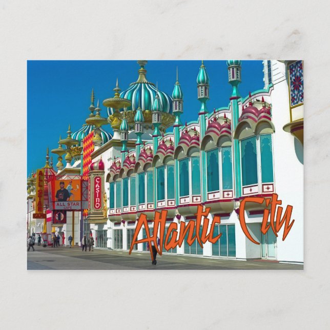 Brevkort från Atlantisk stad Vykort (Framsida)