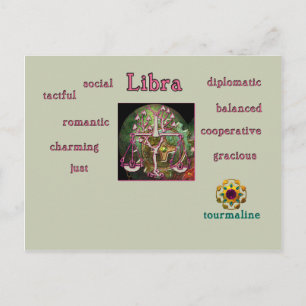Brevkort från libra zodiac vykort