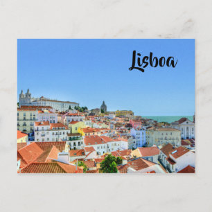 Brevkort från Lissabon byggnad Vykort