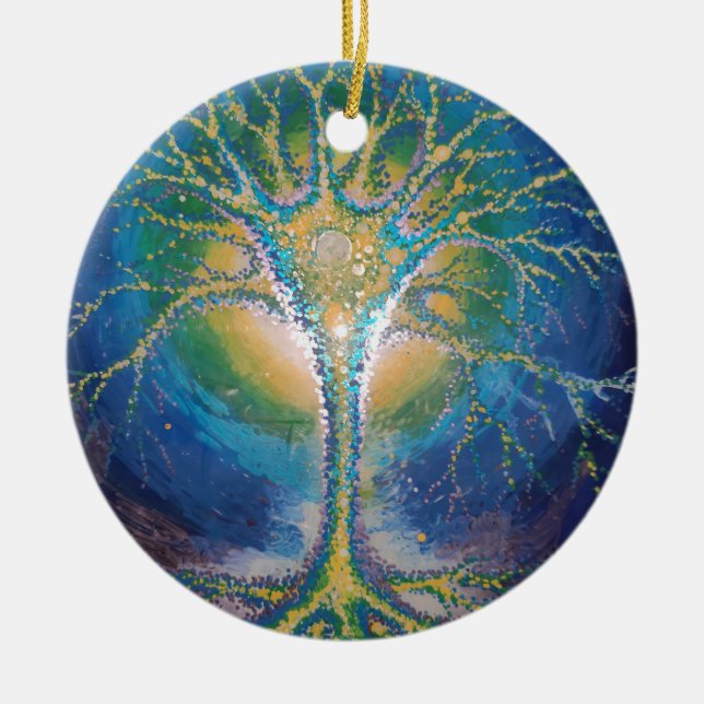 Brevkortet Neural träd Julgransprydnad Keramik (Framsidan)