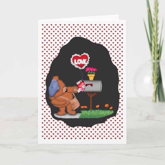 Brevlådakärlek ingen textinsida helgkort (Framsida)