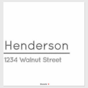 Brevlådans decal White och Black Namn Street Adres Klistermärken