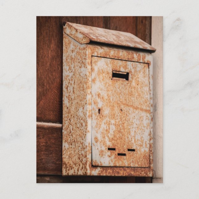 Brevlådans rostade utomhus vykort (Framsida)