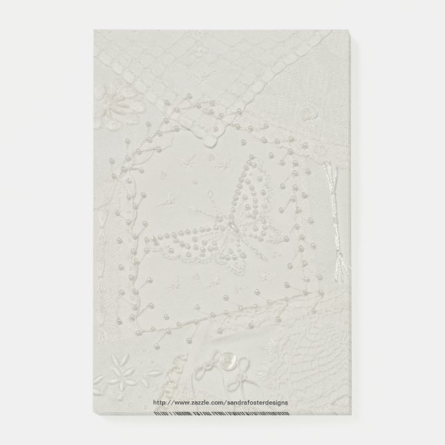 Brevördad Crazy Quilt Post it Note Pad Post-it Block (Framsida)