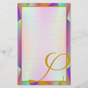 Brevpapper arrangera för lilor för j-monogramen