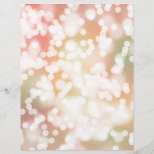 Brevpapper, blekrosa bokeh gnistrande ljus
