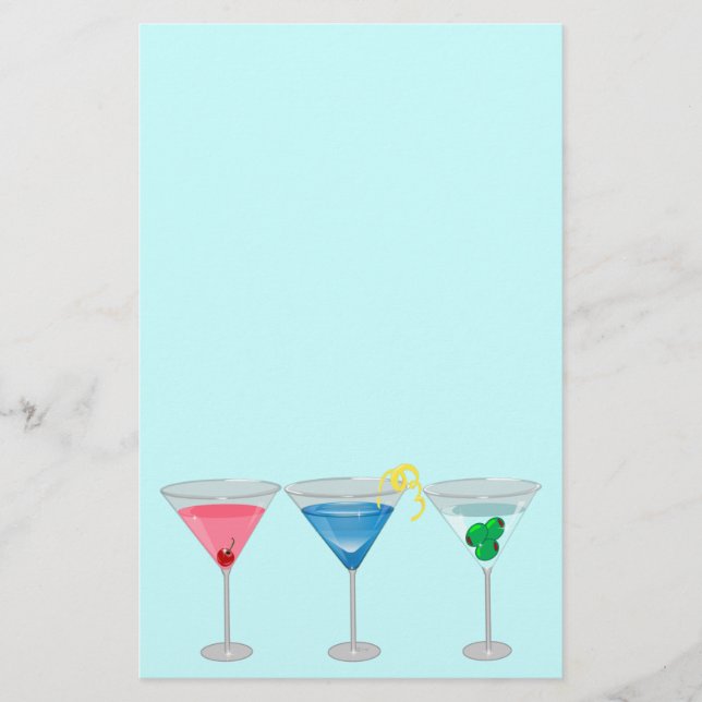 Brevpapper för 3 Martinis (Framsida)