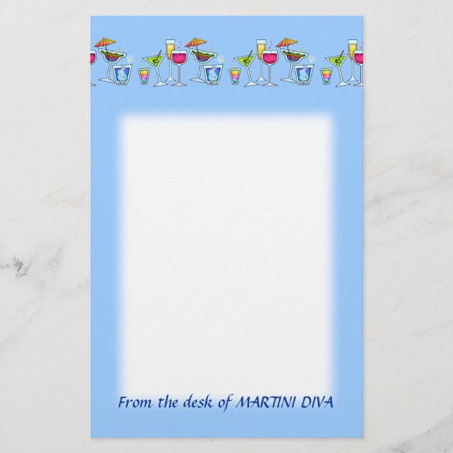 BREVPAPPER FÖR 6 COCTAILEXPONERINGSGLAS (Framsida)