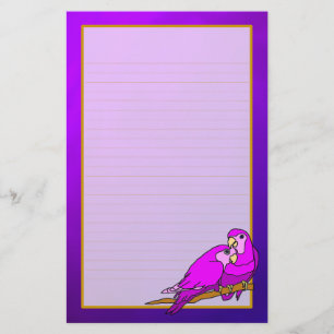 Brevpapper för Amethyst för love birds