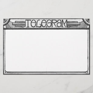 Brevpapper för art décoSteampunk Telegram