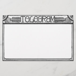 Brevpapper för art décoSteampunk Telegram