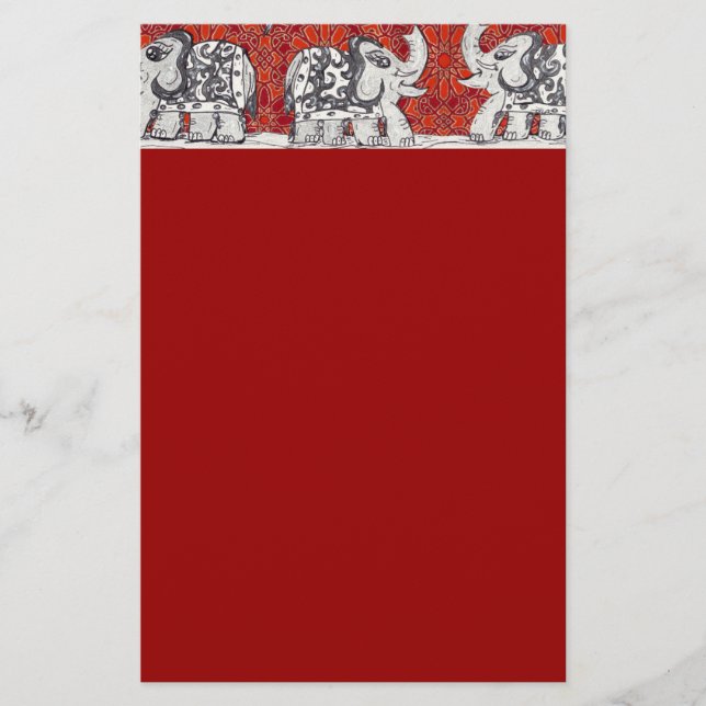 Brevpapper för elefantparad 3 (Framsida)