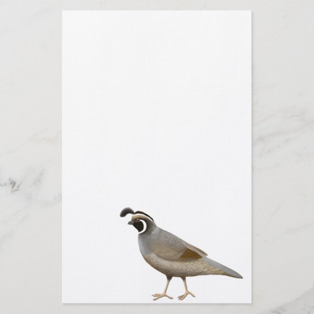 Brevpapper för Kalifornien Quail (Framsida)