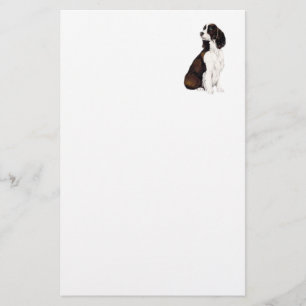 Brevpapper för konst för hund för Spaniel för