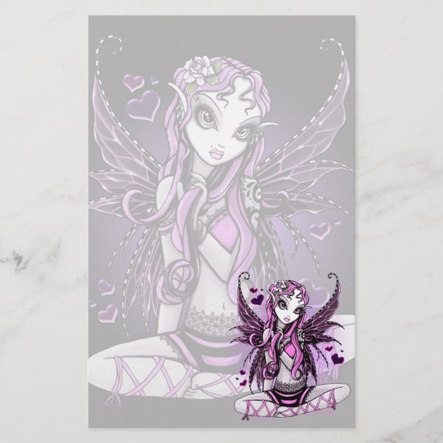 Brevpapper för konst "för Lacy" rosa bandvalentin (Framsida)