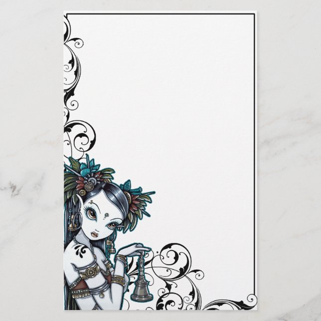 Brevpapper för konst "för Melita" Goth stam- (Framsida)