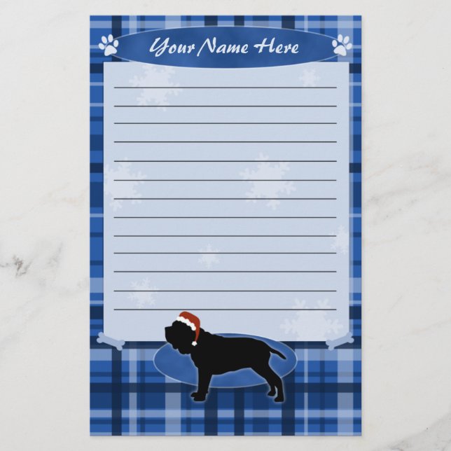 Brevpapper för Mastiff för blåttjul Neapolitan (Framsida)