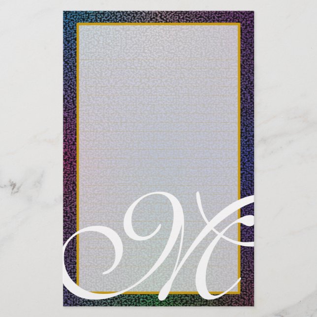 Brevpapper "för metallisk svart" för M-Monogram (Framsida)