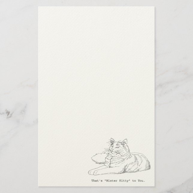 Brevpapper för Mister kattunge (Framsida)