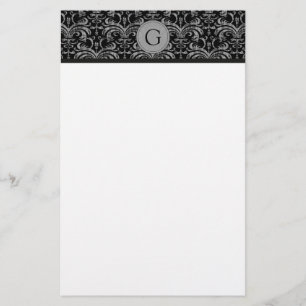 Brevpapper för MonogramGrungedamast