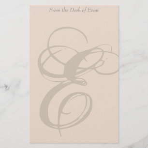 Brevpapper för personligMonogram E