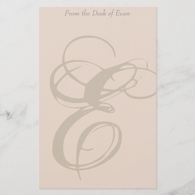 Brevpapper för personligMonogram E (Framsida)