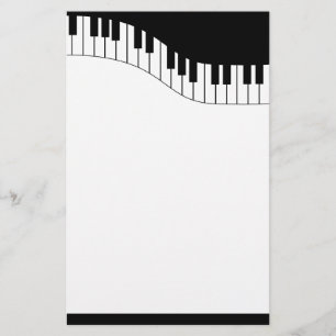 Brevpapper för pianotangentbordmusik