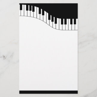Brevpapper för pianotangentbordmusik