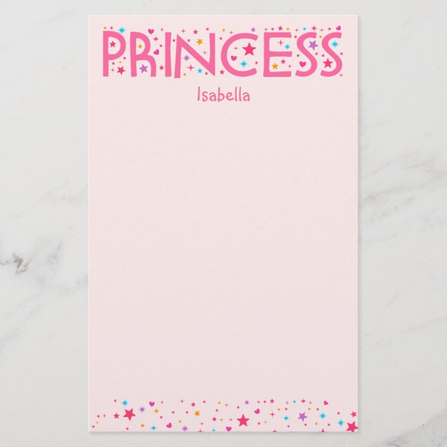 Brevpapper för Princess Flicka (Framsida)